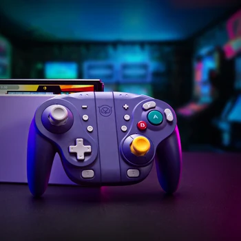 NYXI Wizard Hall Joystick Wireless Game Controller Purple Gamepad with RGB Lights for Nintendo Switch PC Controller 2