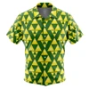 Tri Force Zelda Button Up Hawaiian ShirtFashion Trend Breathable Loose Versatile Casual Sports Summer Men 1