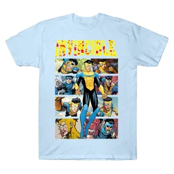 Invincible Superhero Unisex Cotton Tee - Perfect Gift - XS (Light - blue)