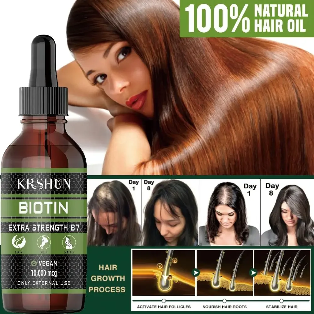 2023 Biotin быстрое масло для роста волос, сыворотка для восстановления ...