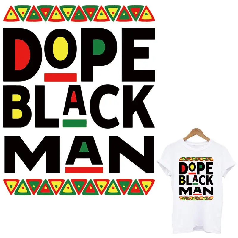 Dope Black Man parches para planchar para ropa, ropa lavable de nivel A, sudaderas con capucha, pegatinas térmicas de de calor, apliques de decoración| | - AliExpress