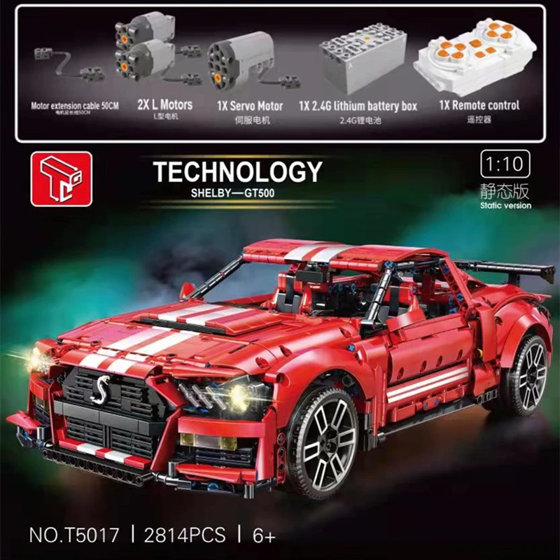 

IN STOCK High-Tech T5017A T5017B 2814Pcs RC APP Super Sport Racing Car Model Building Blocks Bricks Toys Kid Christmas Gifts