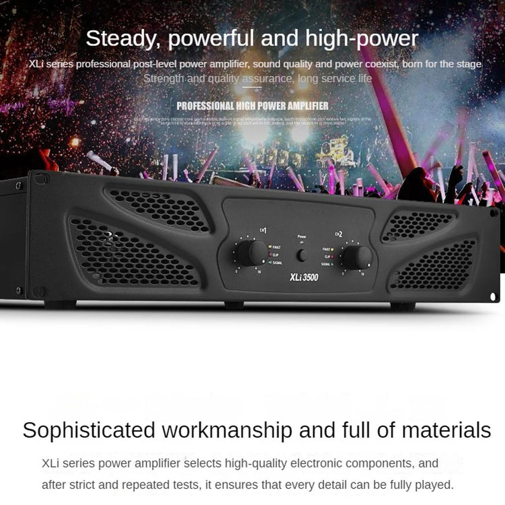 XLi 시리즈 2x1000w 전문 파워 앰프 오디오 DJ 장비 서브우퍼 앰프 라인 어레이 스피커 프리앰프