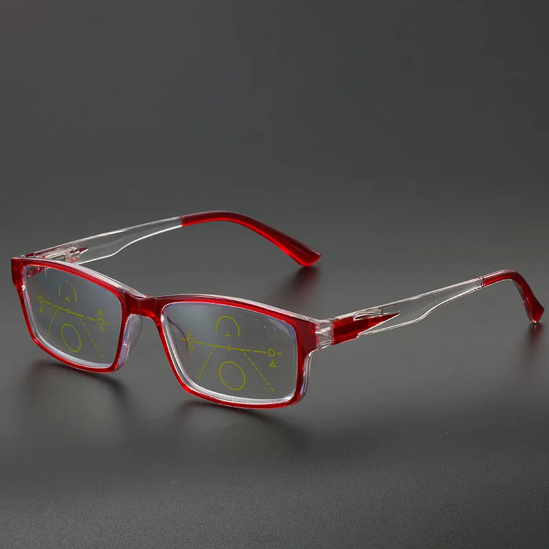 

Men Reading Glasses Multifocal Presbyopic Glasses Dual Purpose Zoom Anti-blue Glasses Spring Leg Gradual Reading Glasses Women