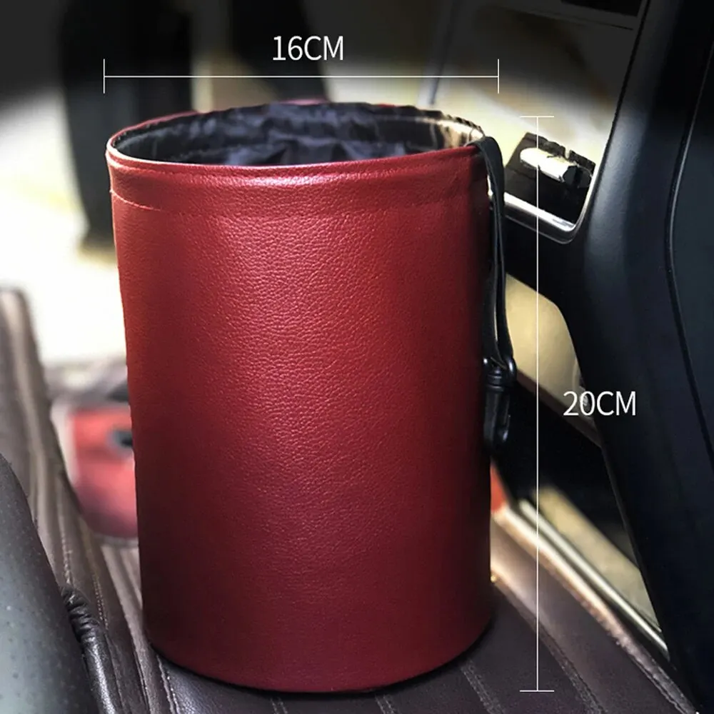 Car Trash Can Car Storage Busket Interior Rubbish Container Waste Organizer Holder Waterproof Garbage Auto Accessories car trash can car trash bag