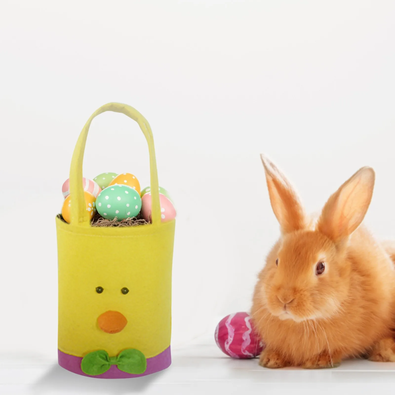 Supplies Rabbit Decor Non-Woven Kids Easter Egg Storage Bucket Bunny Basket Easter Party Wedding Holiday Banquet Anniversary