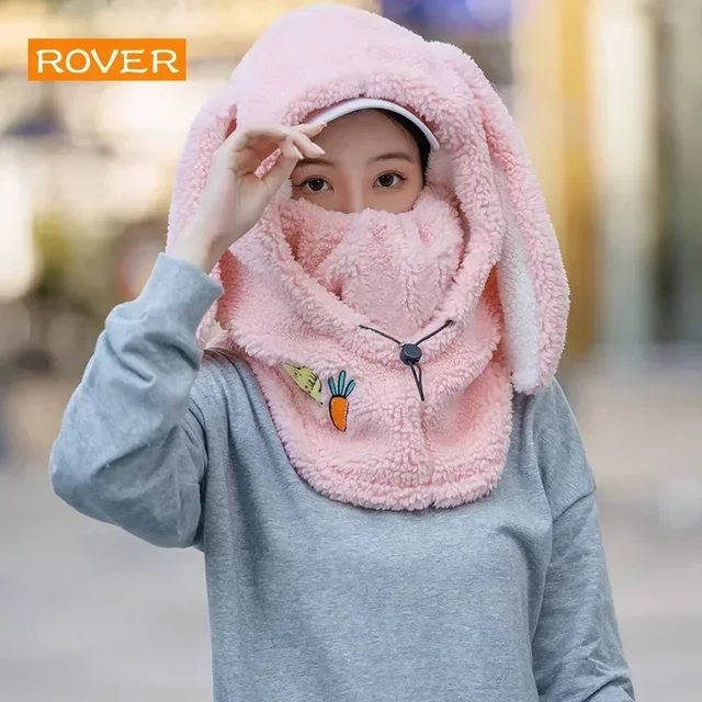 토끼 귀 헬멧 겨울 따뜻한 스키 커버
