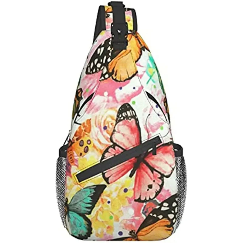 

Butterflies Sling Backpack Crossbody Shoulder Bags for Women Men Causal Daypacks Chest Bag Hiking Travel Sport Climbing Runners