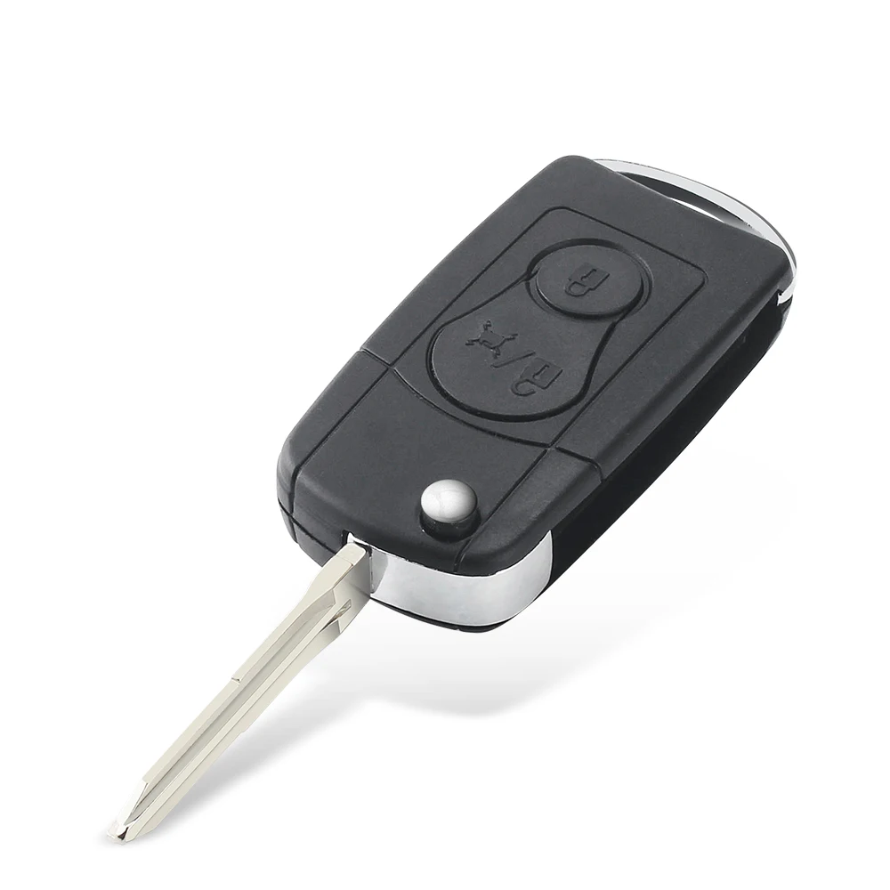 Car Key Shell Dandkey For SsangYong Actyon Kyron Rexton SUV 2 Buttons Modified Flip Folding Remote Blank Uncut Blade