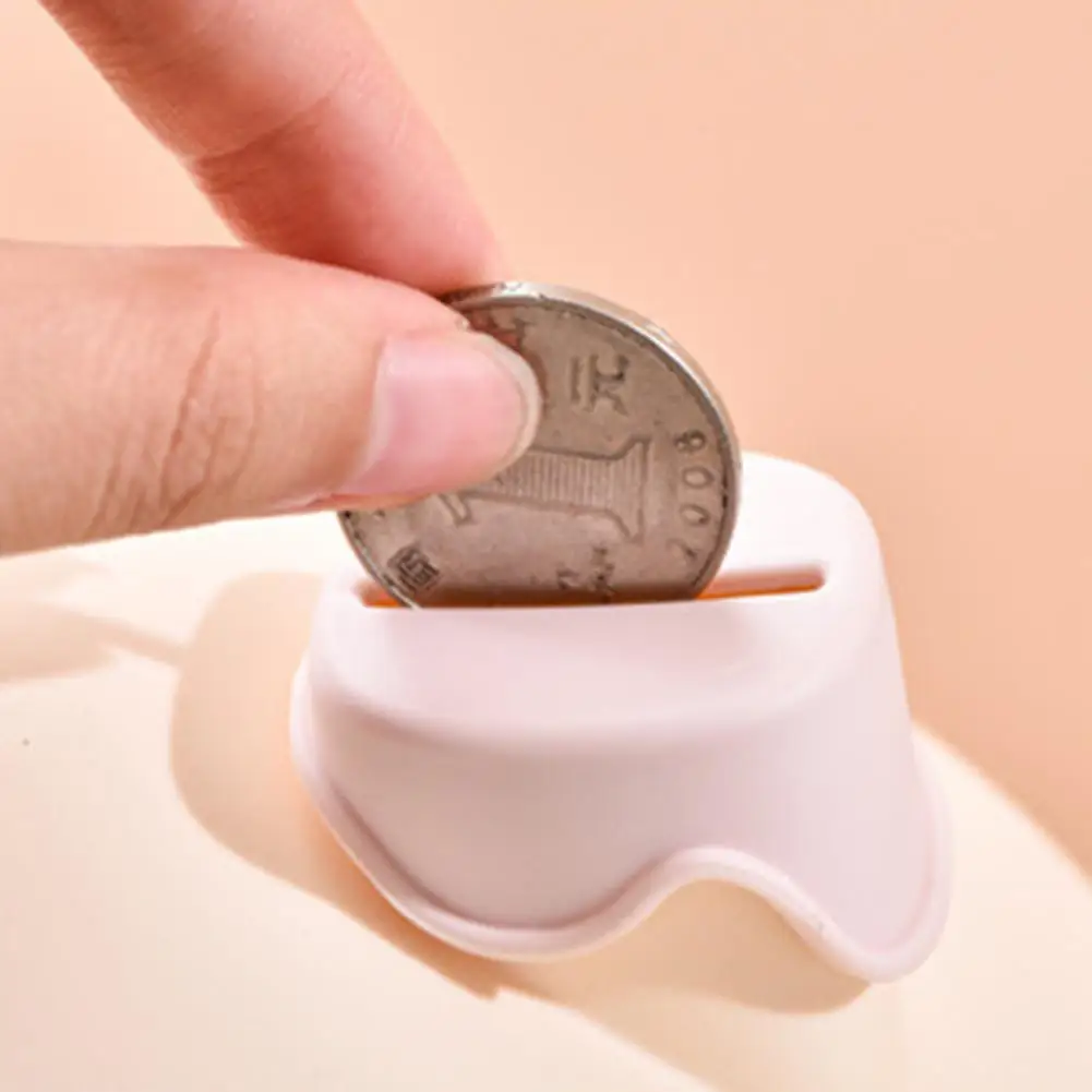 Children Piggy Bank Key Unlock Lovely Mushroom House Saving Pot Ornament Plastic Cartoon Money Saving Storage Box Birthday Gift 5