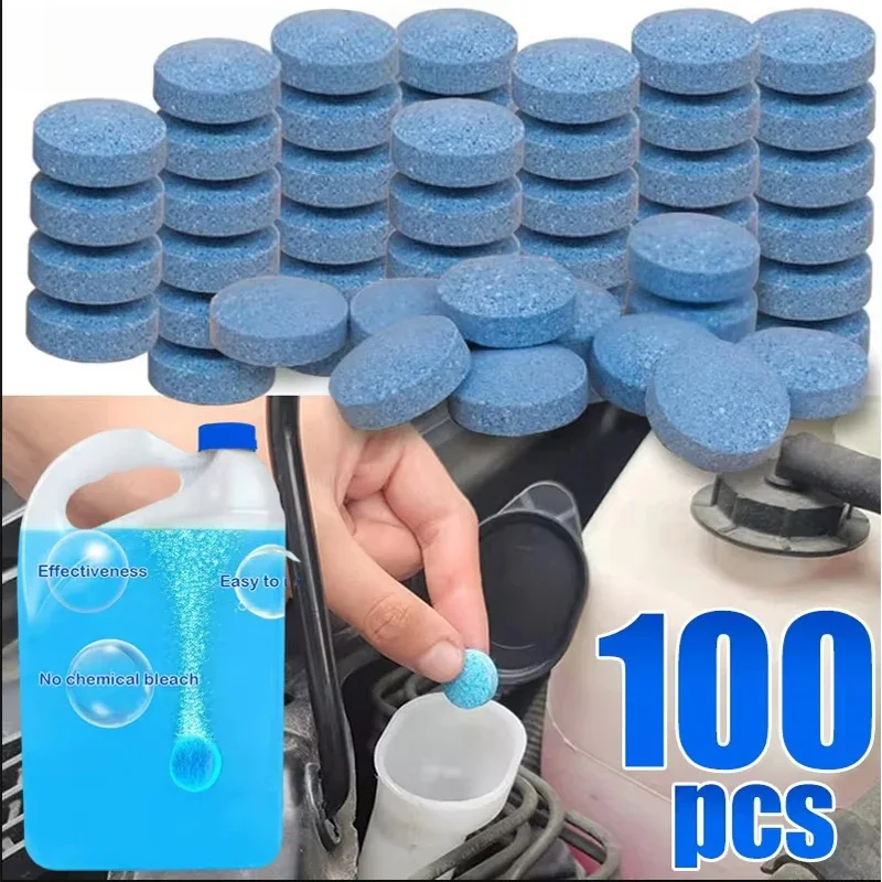 Windshield cleaner tablets 20-100PCS Solid Car Windscreen Effervescent Auto Wiper Glass Cleaning