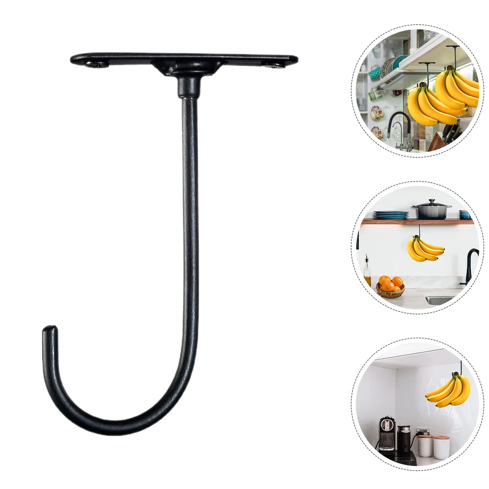

Ceiling Hook for Home Kitchen Banana Shape Nail-free Storage Coat Hangers Wall Fixing
