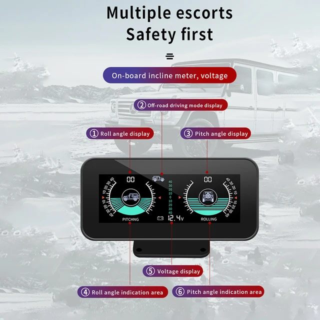 Inclinometro Per Auto FTVOGUE - Misuratore Angolo Inclinazione Nero, 5.5x5.6cm, Impermeabile - Foto 5