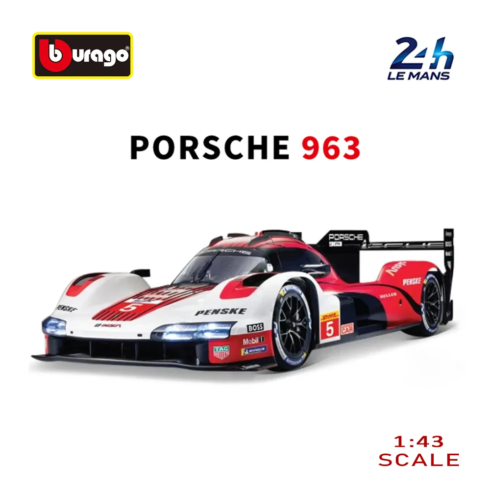 New Bburago 1:43 BMW M Hybird V8 Lamborghini Sc63 24H Le-Mans Rally Alloy Racing Die Cast Car Static Model Car Collection Gift 3