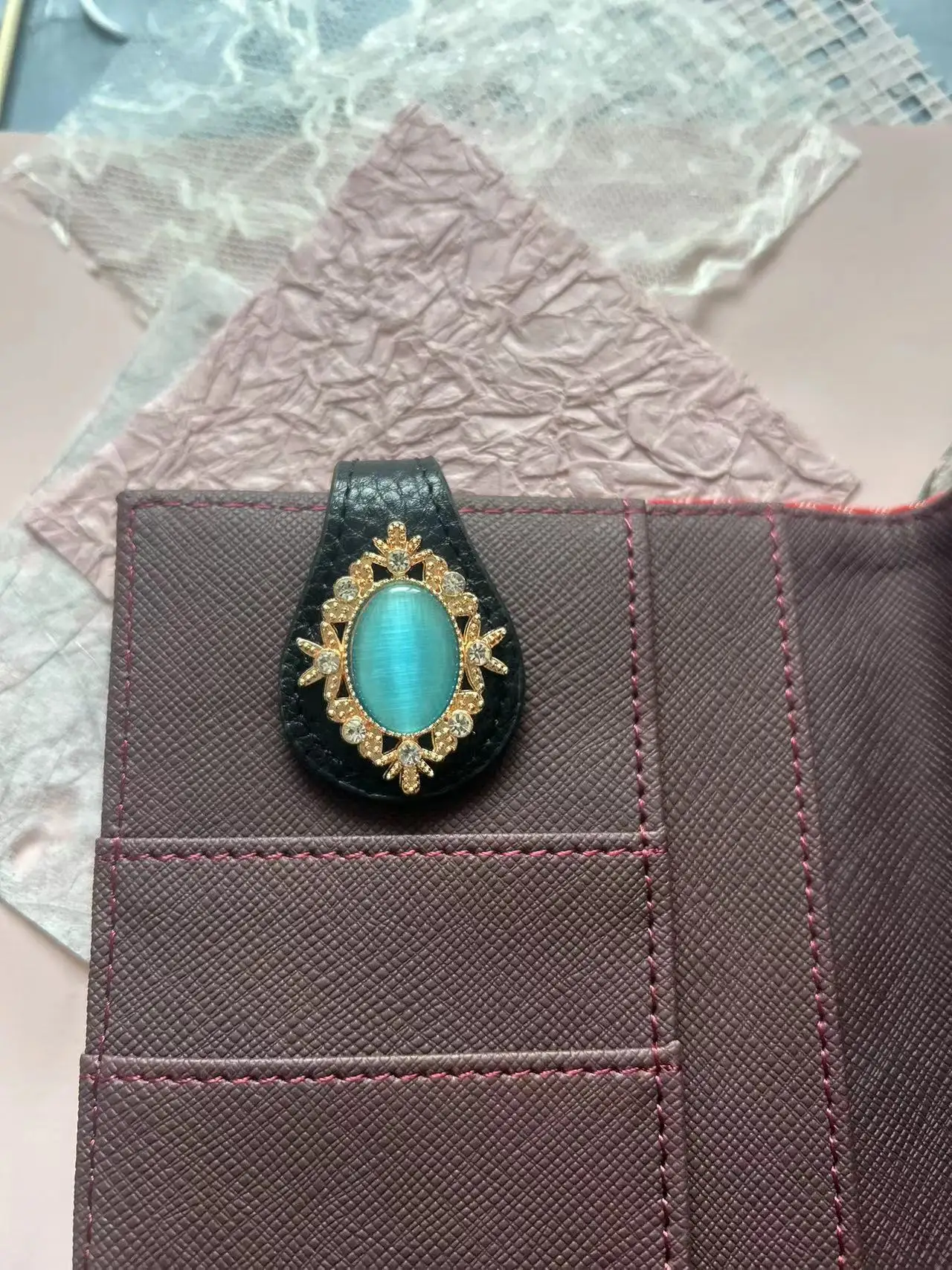 

Bejeweled магнитная закладка из натуральной кожи, украшение для книги ручной работы, маркеры для страниц, канцелярские товары для чтения и офиса
