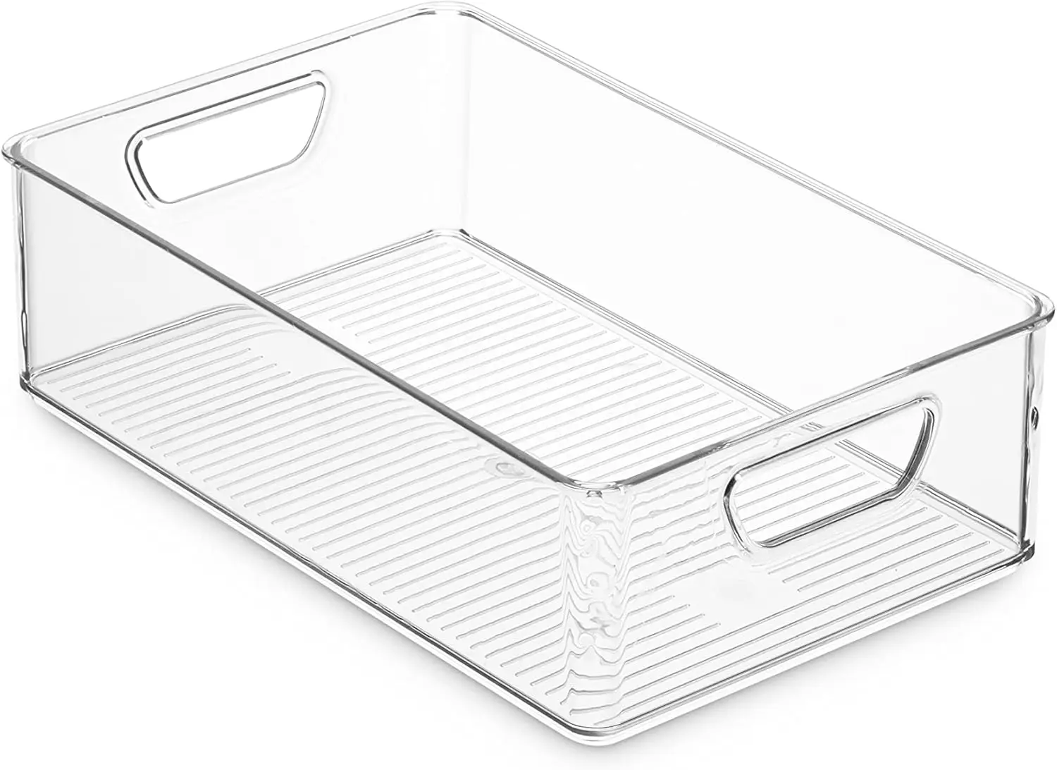Refrigerator Organizer Bins - Plastic Pantry Organization and Storage Baskets - Stackable Food Fridge Organizers 6