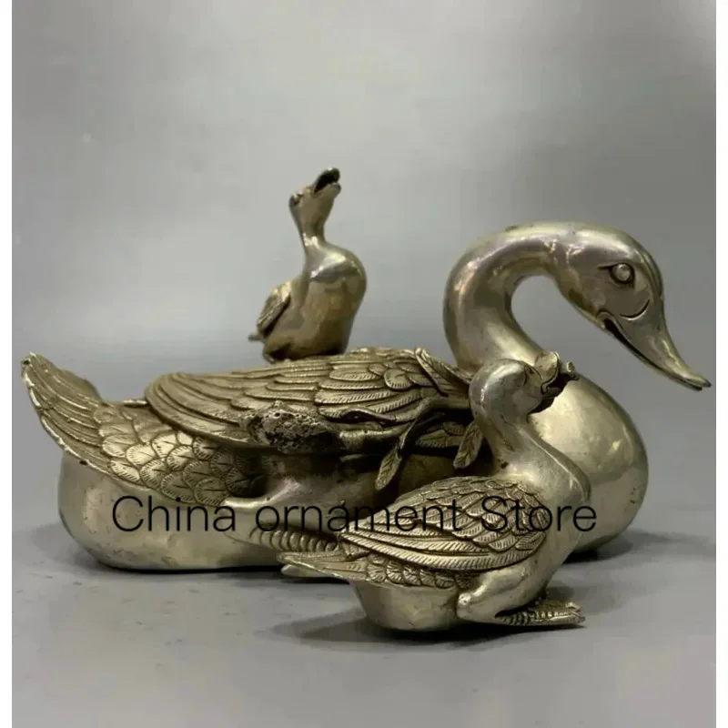 

China White copper duck crafts statue