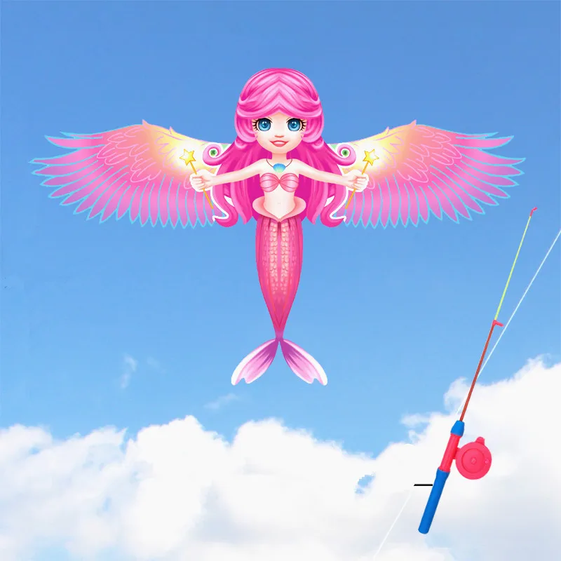 free shipping PE mini kites flying for children kite line 3d kite pocket kite