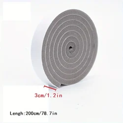 PU Sponge Foam Seal Strip Tape - Adhesive Soundproof & Weatherproof Protection for Doors, Windows, and Furniture (Gray 3cm 1 rolls)