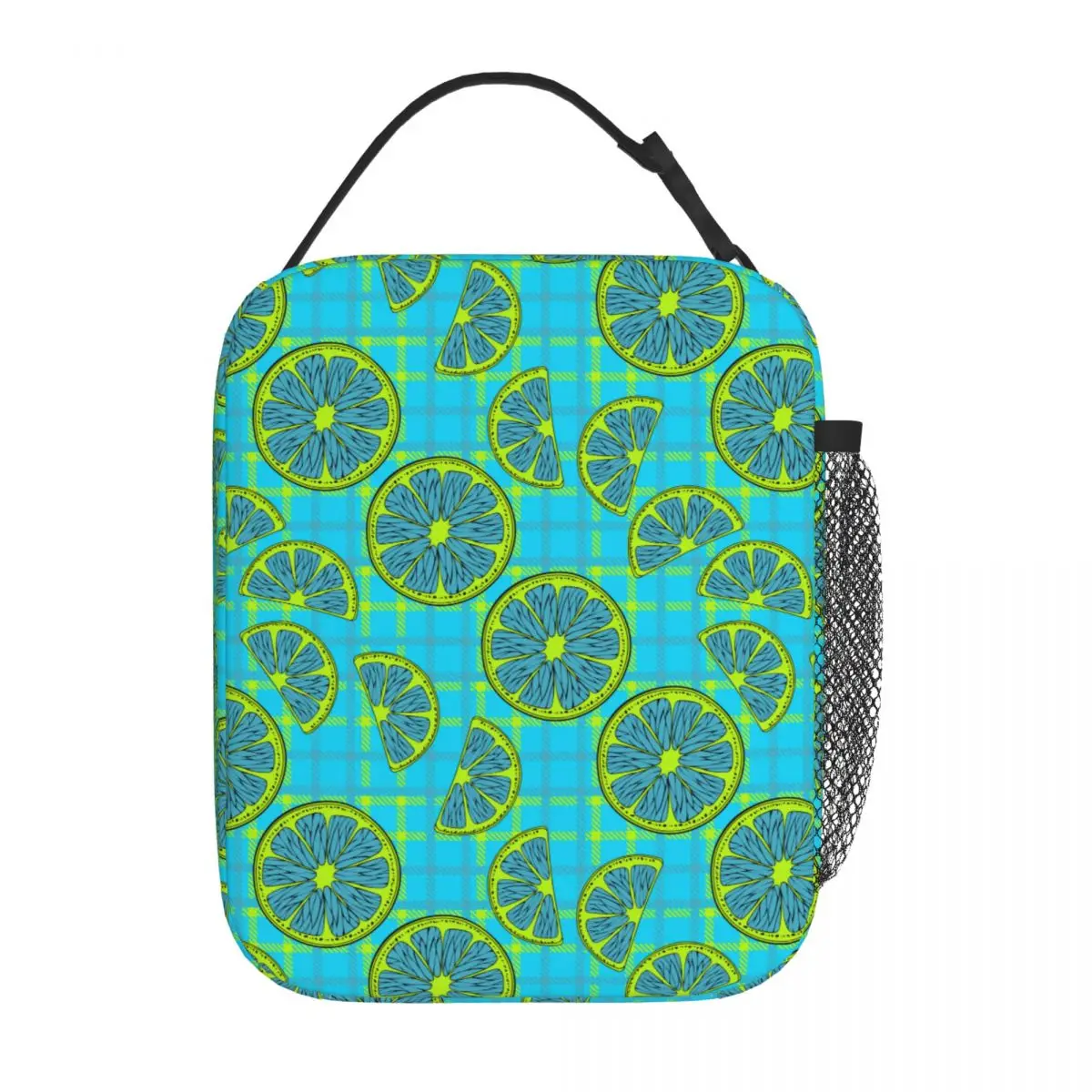 

Insulated Lunch Tote Bag Blue Citrus Lemon Grapefruit Product Food Box Fashion Cooler Thermal Lunch Box For School