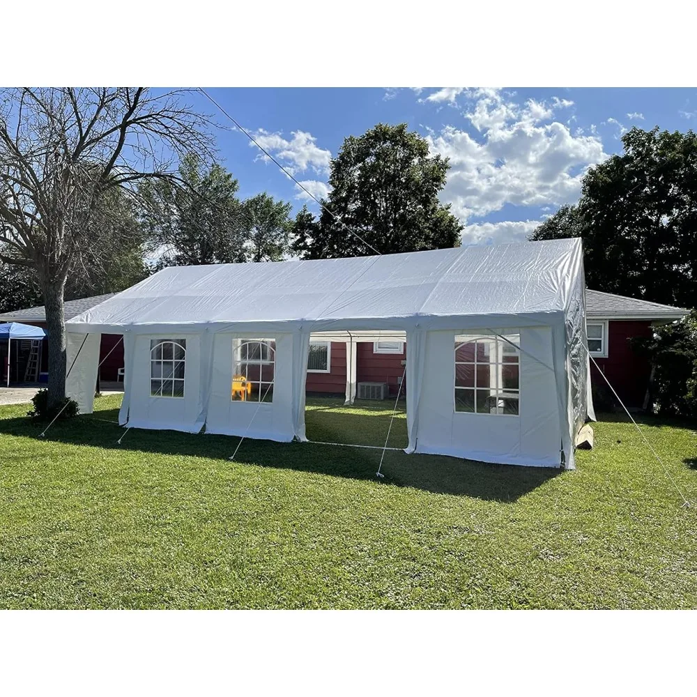 Party Tent Heavy Duty Large Outdoor Gazebo White Canopy Commercial Shelter Wedding Events Tent