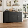 54" Buffet Cabinet with Storage, Modern Kitchen Buffet Sideboard with Drawer, Wood Coffee Bar Cabinet with Adjustable Shelves 3