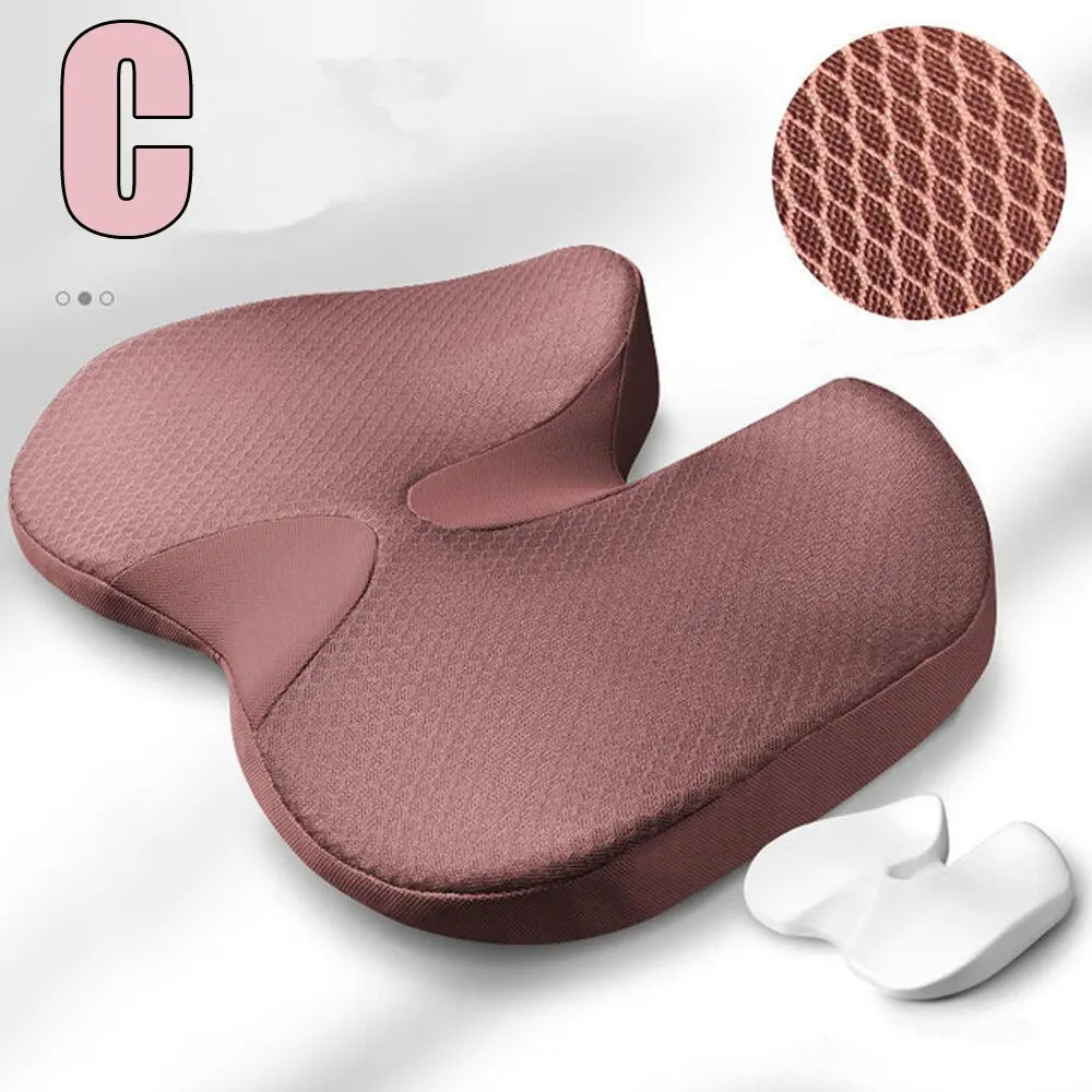 LARROUS Car Seat Cushion - Comfort Memory Foam Seat Cushion for Car Seat  Driver, Tailbone (Coccyx) Pain Relief, Car Seat Cushions for Driving (Gray)