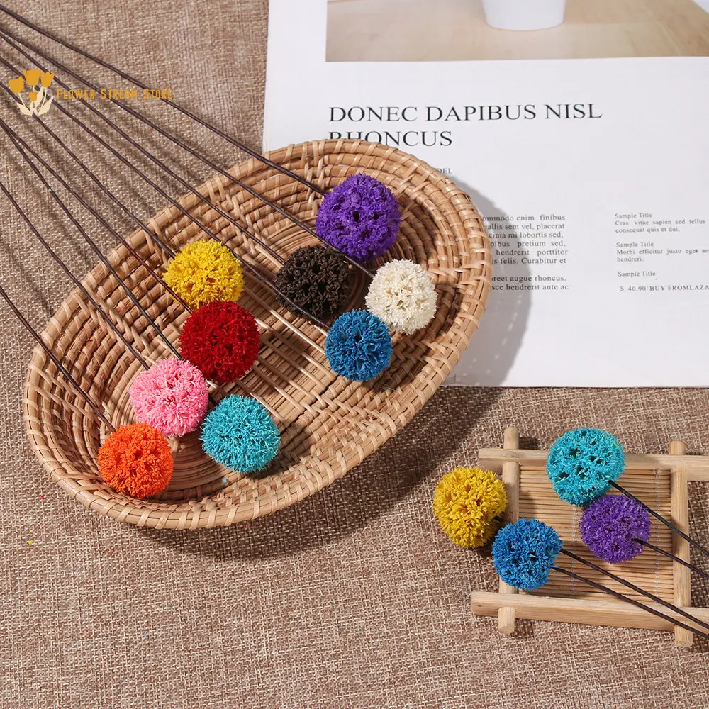 

Natural Dried Flowers Real Passepartout Wedding Table Decoration Maple Fruit Preserved Flower Bouquet for Boho Nordic Home Decor