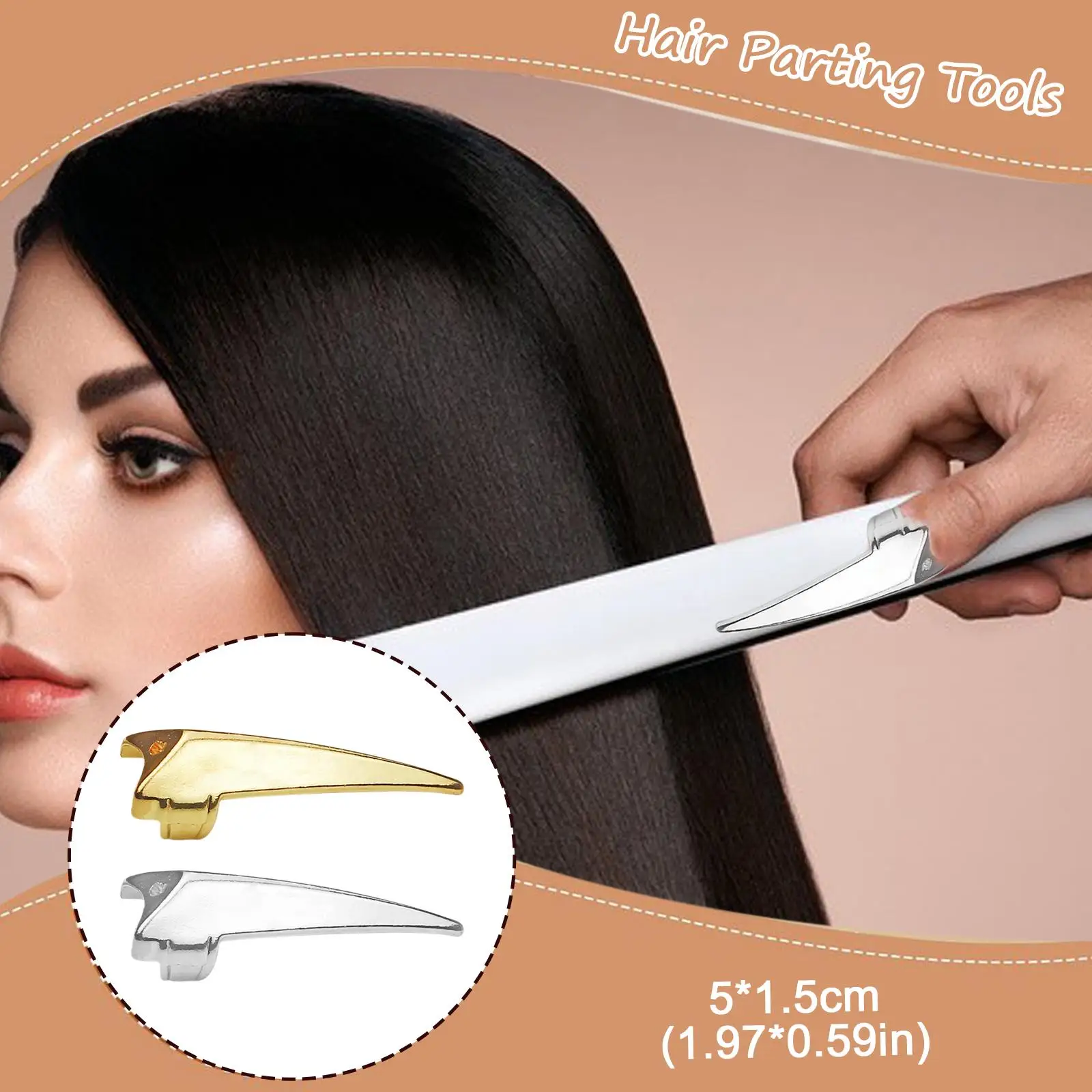 1pc Metal Parting Finger Tip Hair Sectioning Comb Braided Tools Curling Weaving Z6Z7 Hair Hairdressing Braiding L5Y0