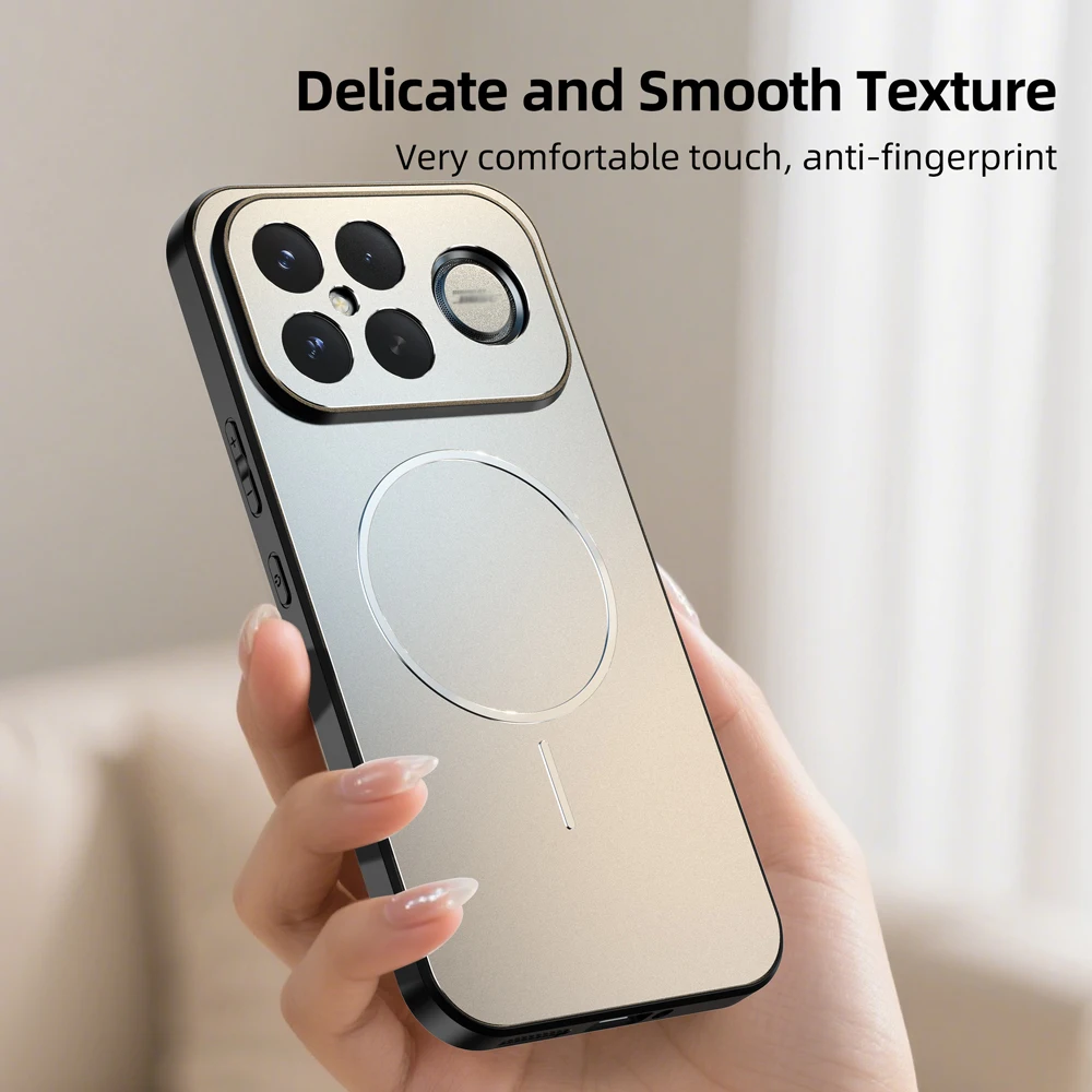 Luxury Matte Magnetic Wireless Charging Frosted Phone Case