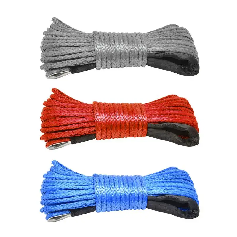 

Car Synthetic Winch Rope String Line Recovery Cable With Hooks Towing Rope For Car ATV UTV Truck And Boat Car Accessories