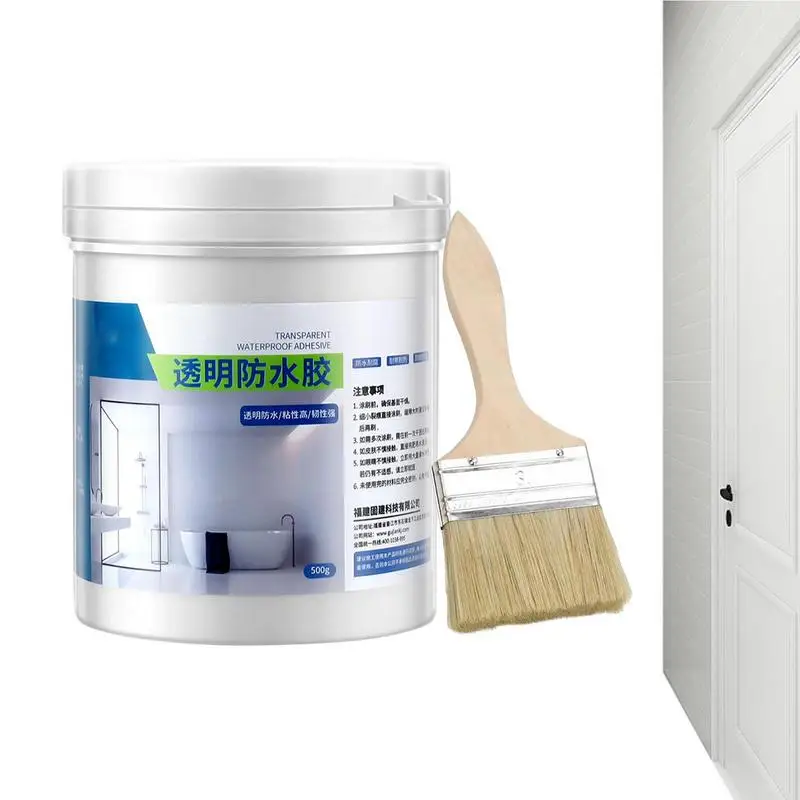

Transparent Waterproof Glue Invisible Anti Leaking Glue Coating Agent With Brush Strong Adhesive Sealer For Roof Repair Broken