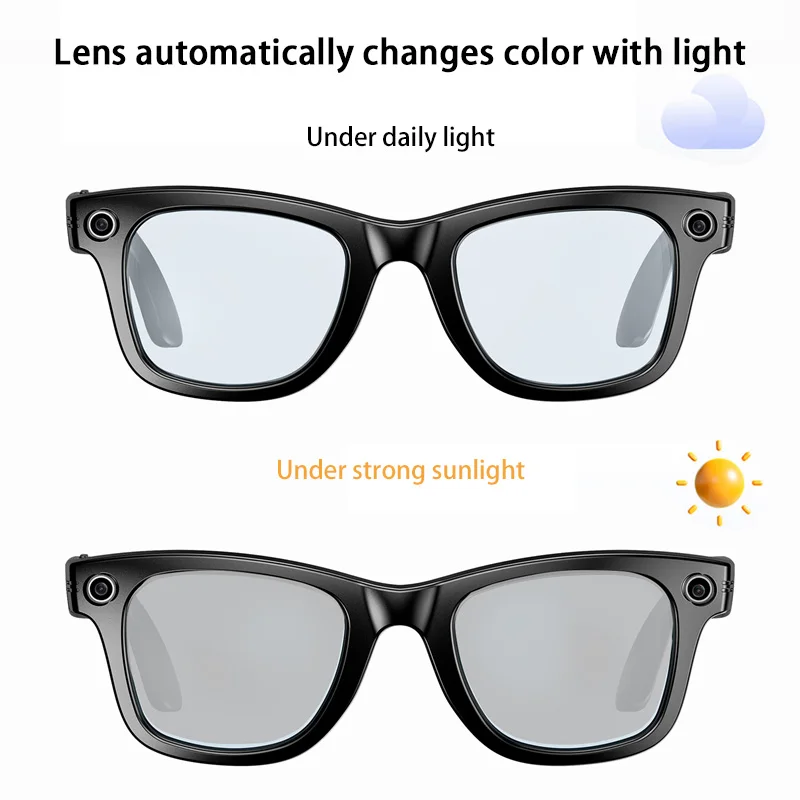 4K Camera AI Glasses Color-Changing Smart Translation Glasses Photo Video Recording Waterproof Call Smart Sunglasses 5