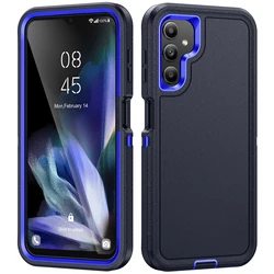 3 - in - 1 Hybrid Armor Shockproof Rugged Case with Heavy Duty Protection - Samsung A54 5G (Blue)