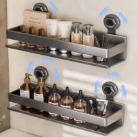 Shower Suction Cup Shelf Storage Shelf Home Organizer Shelf Holder Bathroom Organizer Suction Cup Wall Mounted Storage Rack 1