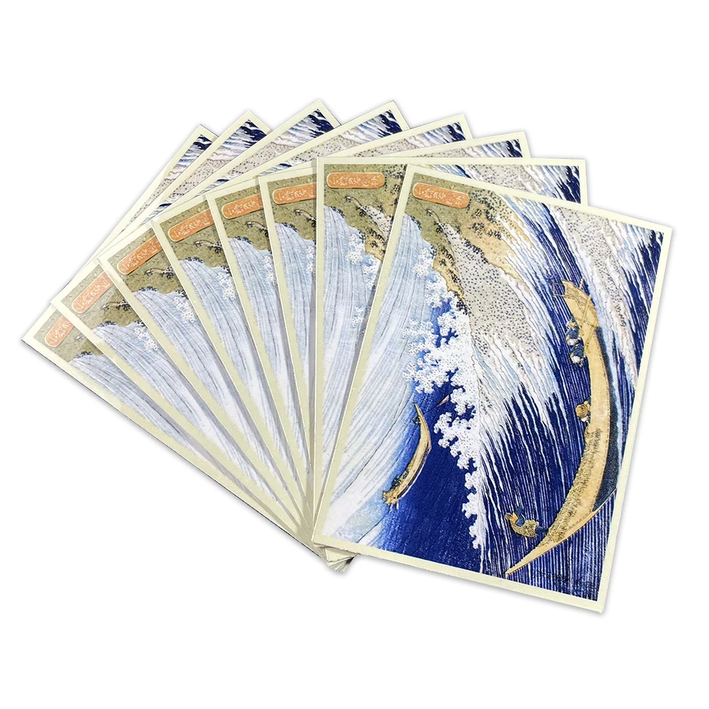 60PCS/BAG TCG The Great Wave Card Sleeves Japanese Style Card Protector TCG Shield Graphics Top Loader Color Sleeves YGO/PKM/MGT playing card cover playing card holder