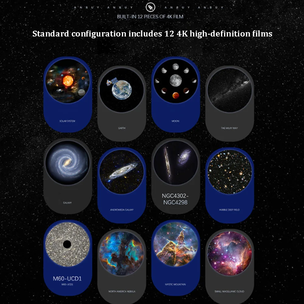 Night Light Galaxy Projector Starry Sky Projector 360&deg; Rotate Planetarium Lamp For Kids Bedroom Valentines Day Gift Wedding Deco