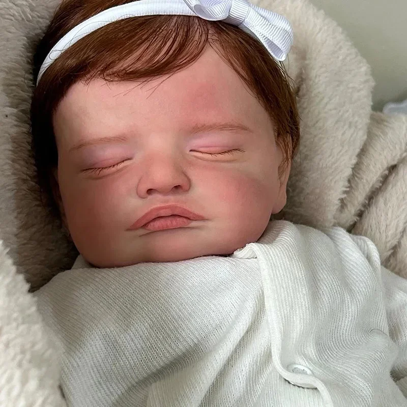 

18inch Newborn Sleeping Doll Rosalie Handmade Lifelike Reborn Baby Dolls 3D Painting Skin with Visible Veins Bebe Toys for Girls