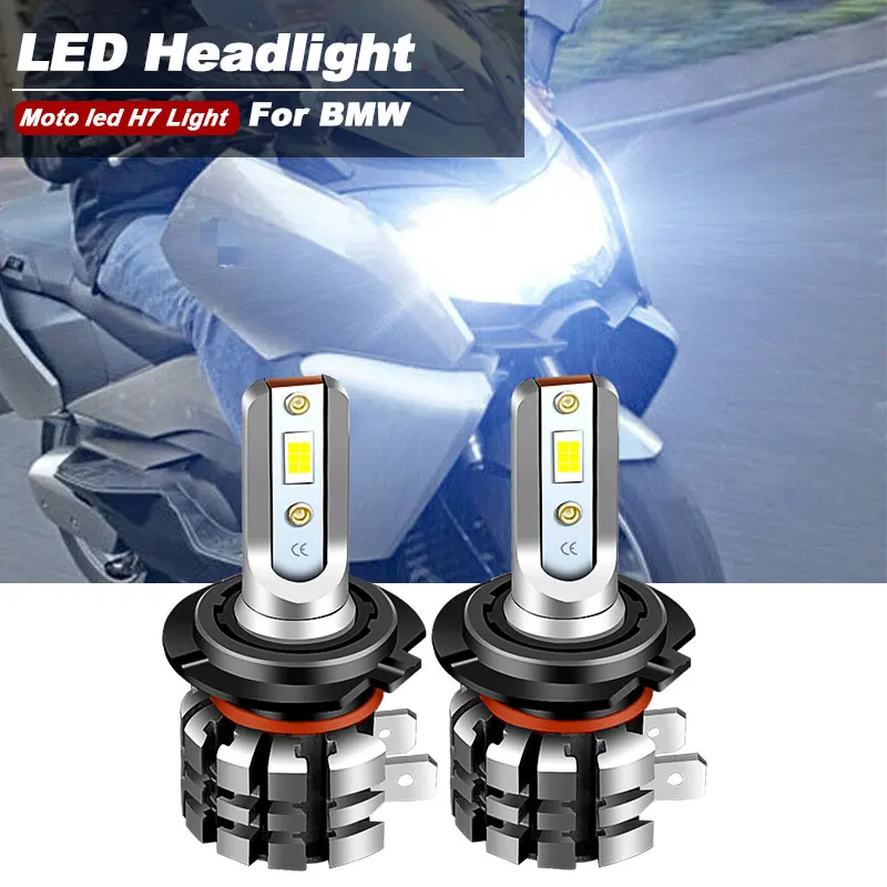 Фото Светодиодсветодиодный фары CANbus для мотоцикла, H7, 6000k, лм, для BMW C600, C650GT, F650GS, F700GS, F800GS/GT/R/S/ST, HP4, K1200R, K1300S, 2 шт. №1