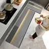 Kitchen Floor Mat Long Strip Rug Anti-slip Oil-proof Carpet Pvc Leather Waterproof Foot Mats Modern Style Home Decoration Rugs 3