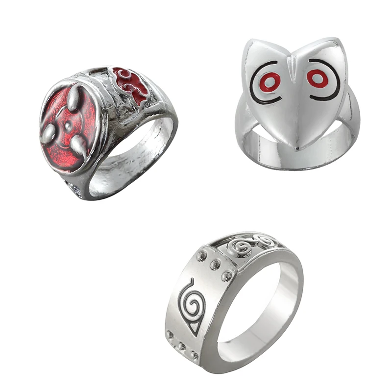 Ninja JEWELS Anime Cartoon Sharingan Rings Metal Jewelry For Men Women Gifts