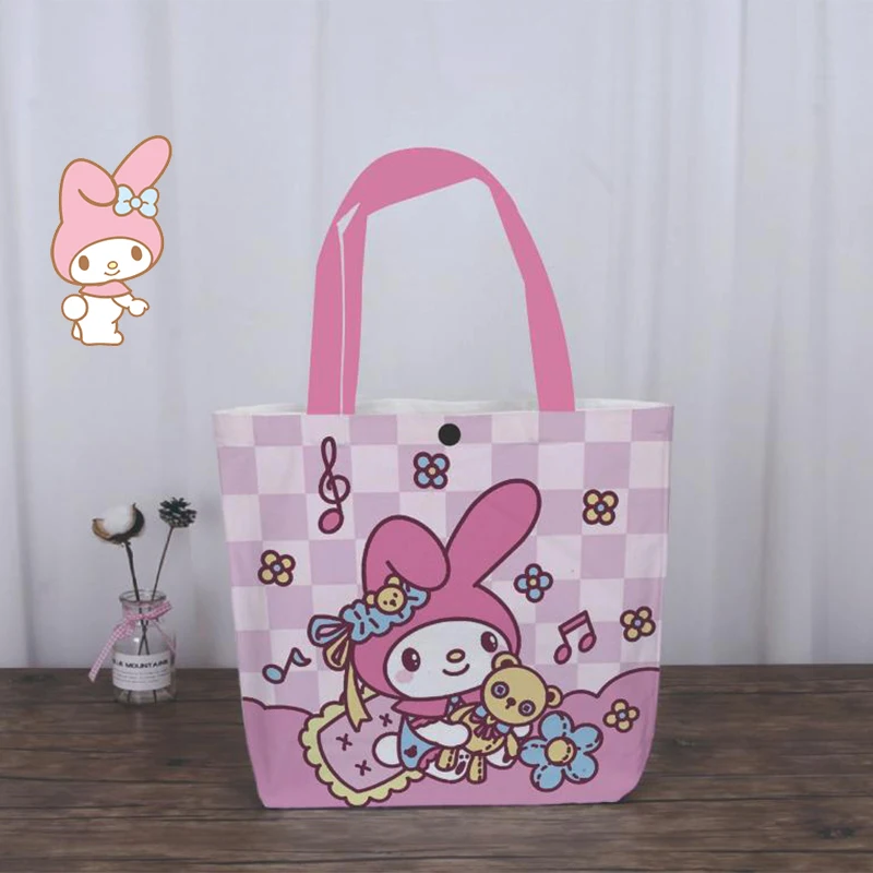 

Kawaii Sanrio Handbag Cinnamoroll Cartoon Cute Student Canvas Bag Books Shoulder Bag Lunchbox Toys Girls Birthday Gifts