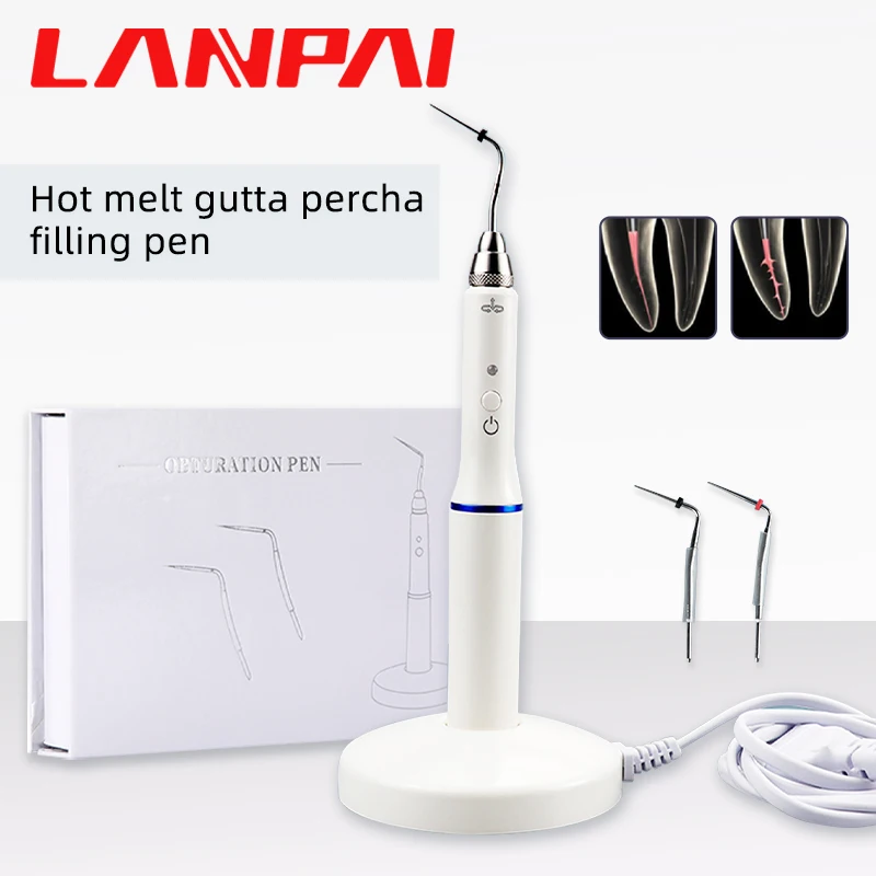 

Lanpai Dental Gutta Percha Obturation System Endo Heated Pen With 2 Tips Hot Melt Filling Dentist Lab equipments