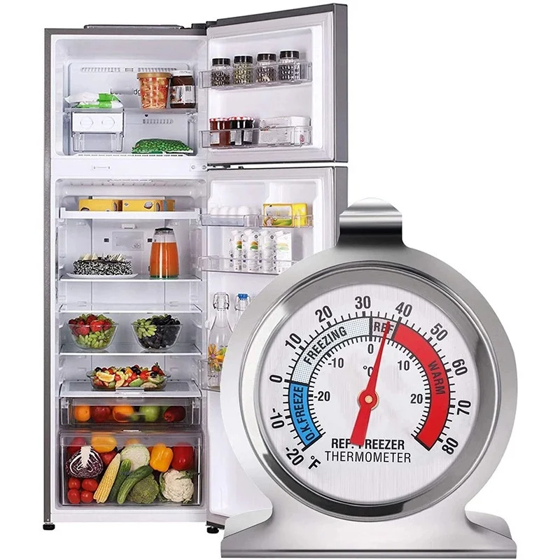 4 Packs Refrigerator Freezer Thermometer Classic Series Large Dial Red Indicator Accurate Temperature for Kitchen Fridge Cooler 2