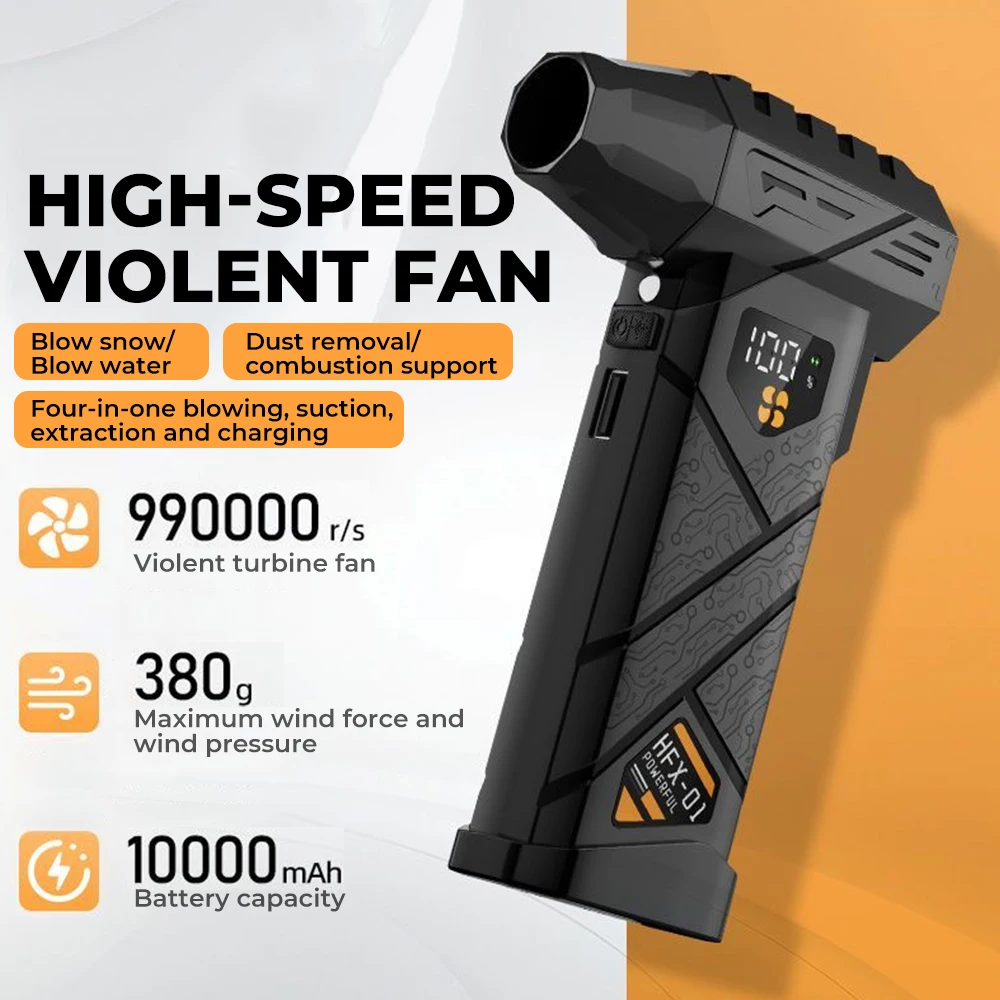 Portable Turbo Air Blower with Strong Airflow for Cleaning