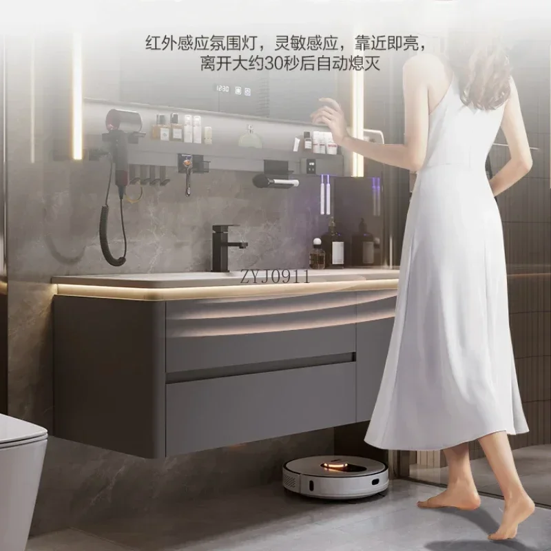 Narrow Bathroom Cabinet Wall Pharmacy Storage Vanity Closed Toilet Sinks Mirrors Wooden Furniture Shelf Luxury Washbasin Wc Home
