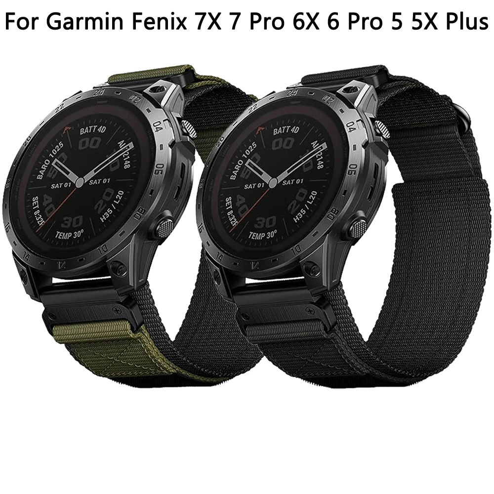 Bracciale Quickfit Fenix 7 6 5 Cinturino Quickfit In Nylon Per Garmin Fenix 8, 7/7X, 6/6X Pro, 5/5X, Sostituzione Facile, Nuovo, Vari Colori Disponibili Cinturino Intercambiabile Garmin