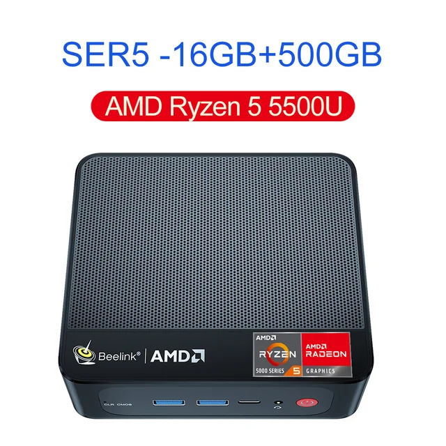  2023 Beelink SER6 Pro 6800H Mini PC SER5 AMD Ryzen 5 5600H Windows 11 Pro DDR4 NVME SSD1000M 5800H Gaming Computer VS SER4 4800U| |   