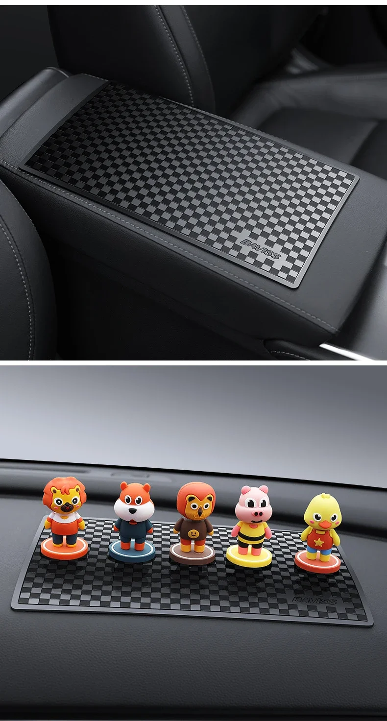 Universal Car Anti-Slip Mat Car Non Slip Mat Non Slip Mat Car Dashboard Mat Non Slip Dash Mat Silicone Anti Slip Pad Silicone Anti Skid Pad Auto Dashboard Super Sticky Anti-skid Silicone Mat Car PVC Phone-Slip Interior Accessories