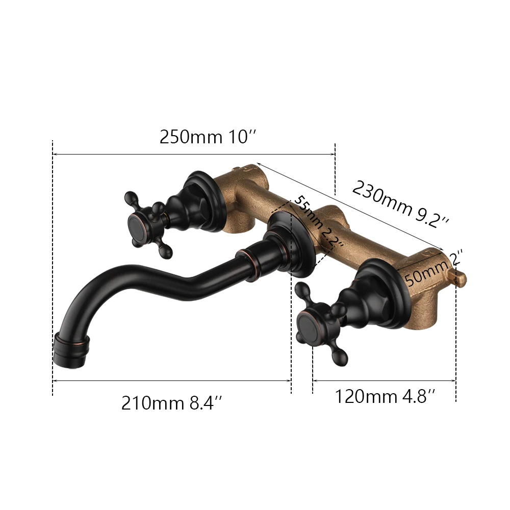 Description Picture 3 of itemTorayvino Bathroom Faucet Home Improvement Accessories Brass Faucets 360 Rotation Double Handle 3 Holes Sink Mixer Water Tap